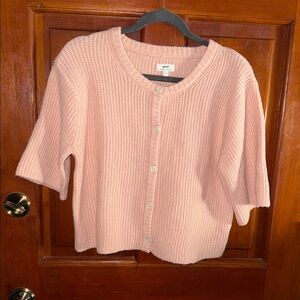 Aerie Soft Pink Knit Cardigan